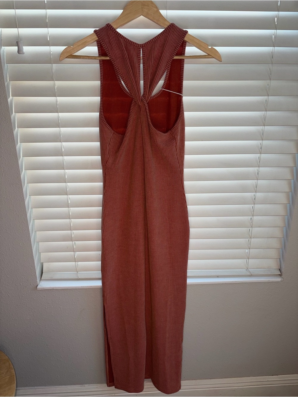 Ribbed Sleeveless Maxi Dress in Dusty Rose - Picture 3 of 7